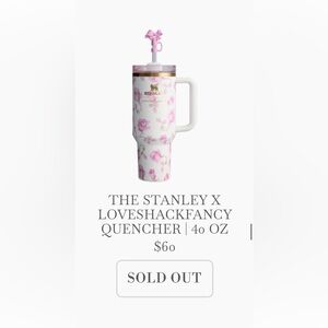 BRAND NEW IN BOX Stanley x LoveShackFancy Quencher | 40 OZ - Ribbon Rosa